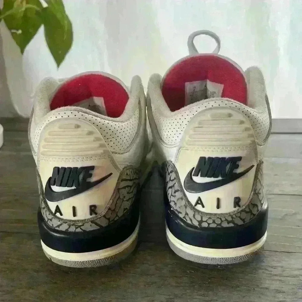 Nike Air Jordan 3 Reimagined Retro White Cement Lace Up Sneaker Kids 4 - Picture 5 of 11